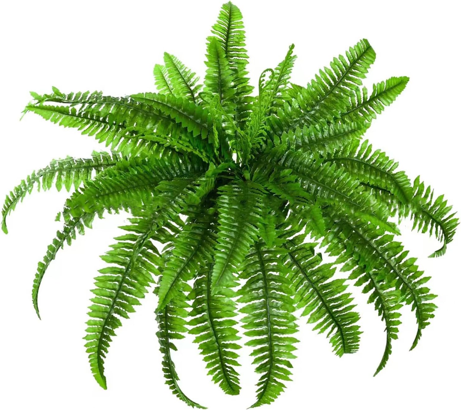 45in Ferns Artificial Plants Large, UV Resistant Artificial Ferns, Artificial Plants Outdoor, Weatherproof Faux Boston Fern Realistic Fake Plants for Porch Home Garden Patio (1, 38 Branches)